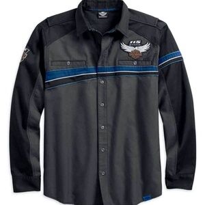Harley Davidson Men's 115th Anniversary Performance Vented Long Sleeve Shirt 3XL